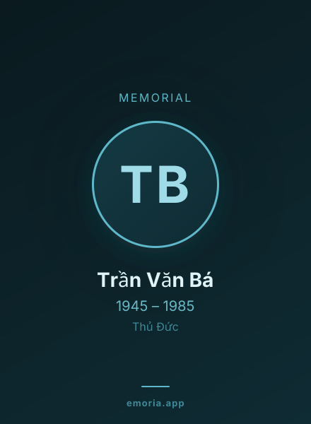 Memorial portrait of Trần Văn Bá