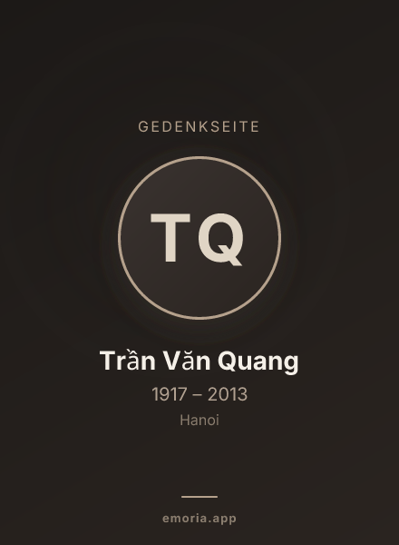 Gedenkportrait von Trần Văn Quang