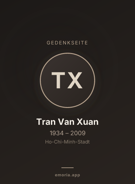 Gedenkportrait von Tran Van Xuan