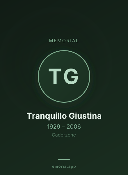 Memorial portrait of Tranquillo Giustina