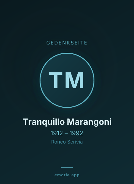 Gedenkportrait von Tranquillo Marangoni
