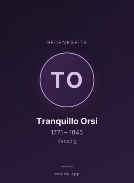 Gedenkportrait von Tranquillo Orsi