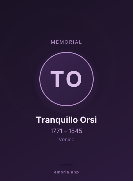 Memorial portrait of Tranquillo Orsi
