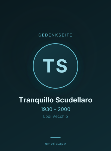 Gedenkportrait von Tranquillo Scudellaro
