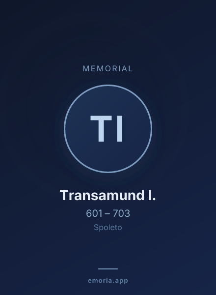 Memorial portrait of Transamund I.