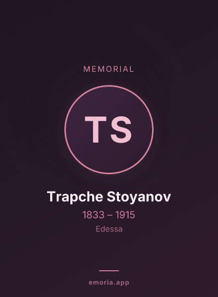Memorial portrait of Trapche Stoyanov