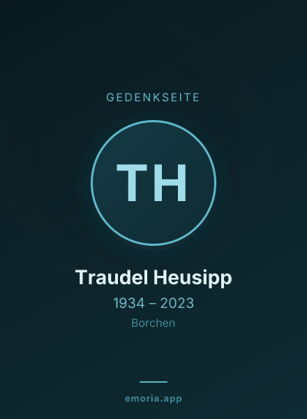 Gedenkportrait von Traudel Heusipp