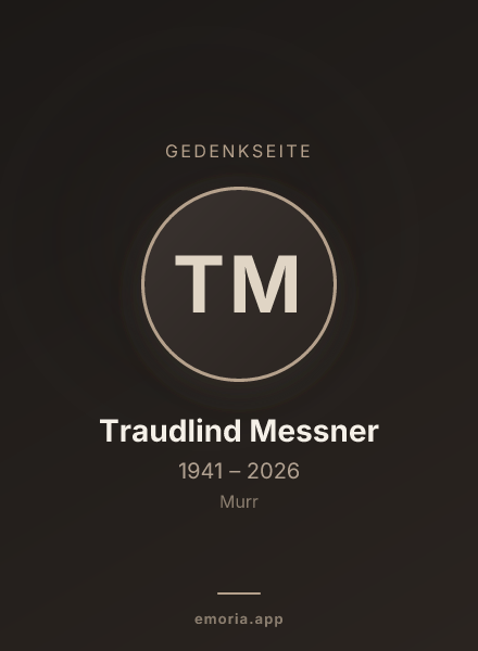 Gedenkportrait von Traudlind Messner