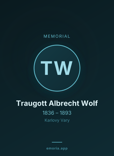 Memorial portrait of Traugott Albrecht Wolf