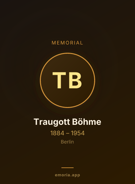 Memorial portrait of Traugott Böhme