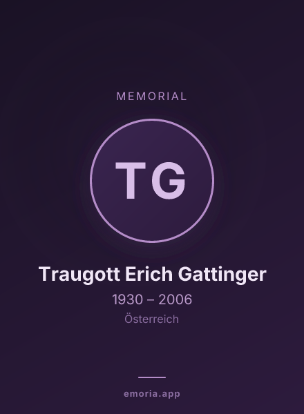 Memorial portrait of Traugott Erich Gattinger
