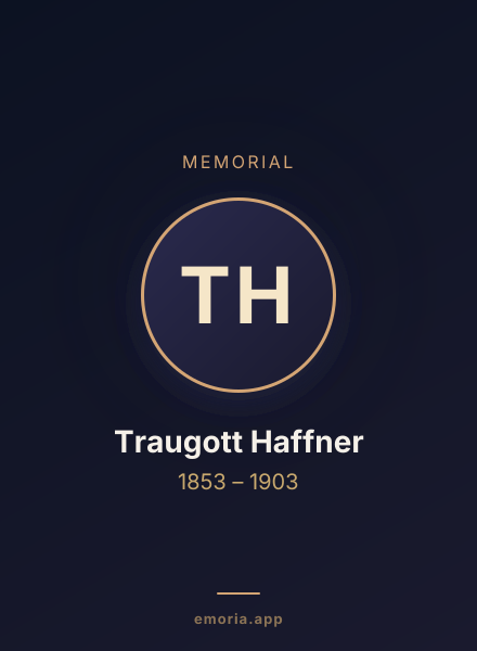 Memorial portrait of Traugott Haffner