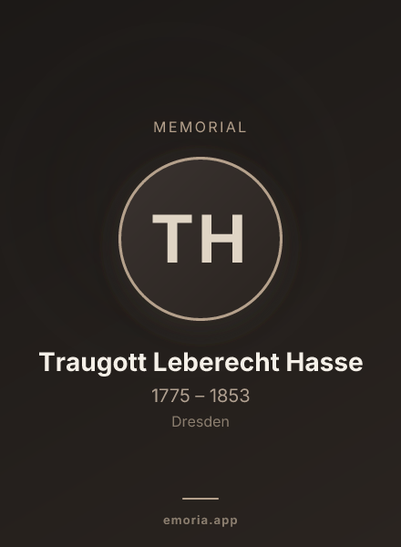 Memorial portrait of Traugott Leberecht Hasse