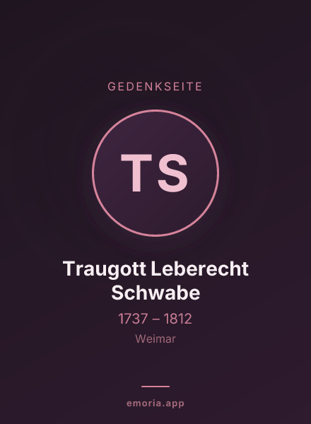 Gedenkportrait von Traugott Leberecht Schwabe