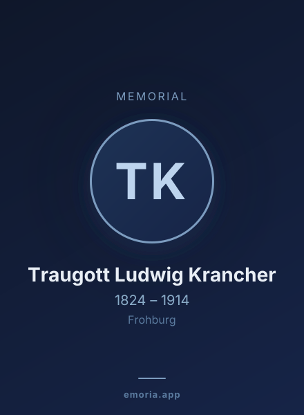 Memorial portrait of Traugott Ludwig Krancher