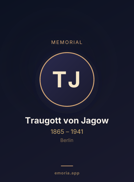 Memorial portrait of Traugott von Jagow