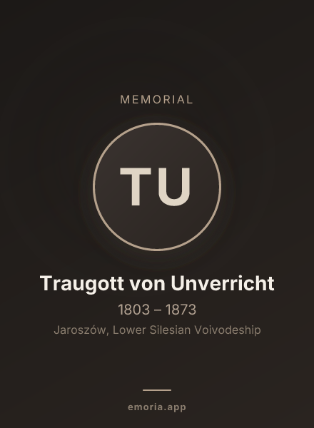 Memorial portrait of Traugott von Unverricht