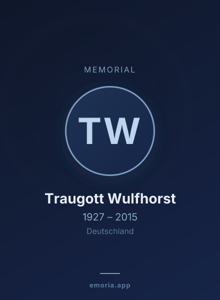 Memorial portrait of Traugott Wulfhorst