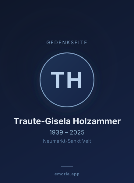 Gedenkportrait von Traute-Gisela Holzammer