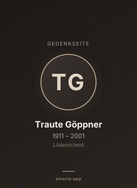 Gedenkportrait von Traute Göppner
