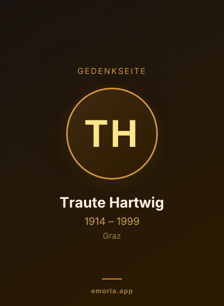 Gedenkportrait von Traute Hartwig
