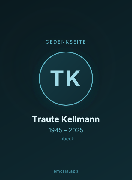 Gedenkportrait von Traute Kellmann