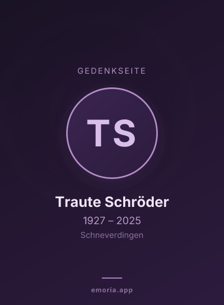 Gedenkportrait von Traute Schröder
