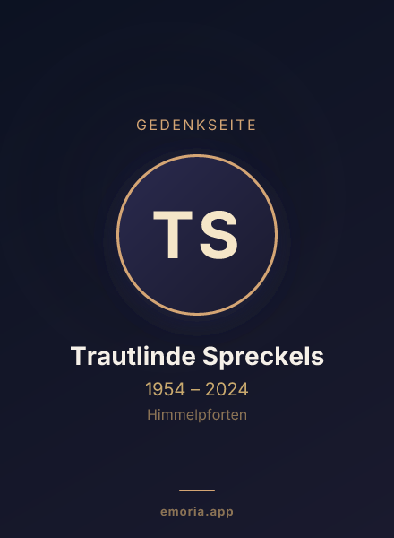 Gedenkportrait von Trautlinde Spreckels