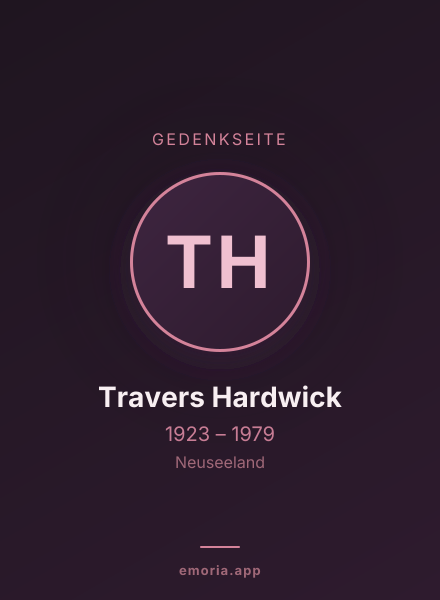 Gedenkportrait von Travers Hardwick