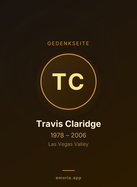 Gedenkportrait von Travis Claridge