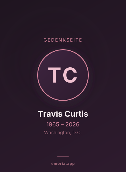 Gedenkportrait von Travis Curtis