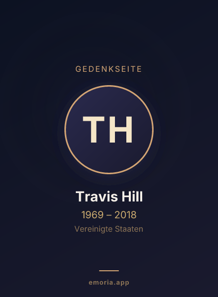 Gedenkportrait von Travis Hill