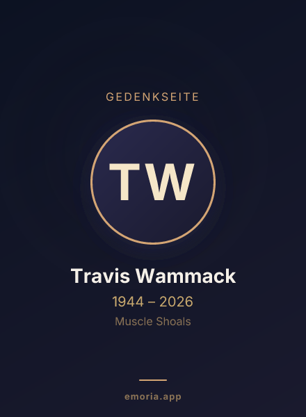 Gedenkportrait von Travis Wammack