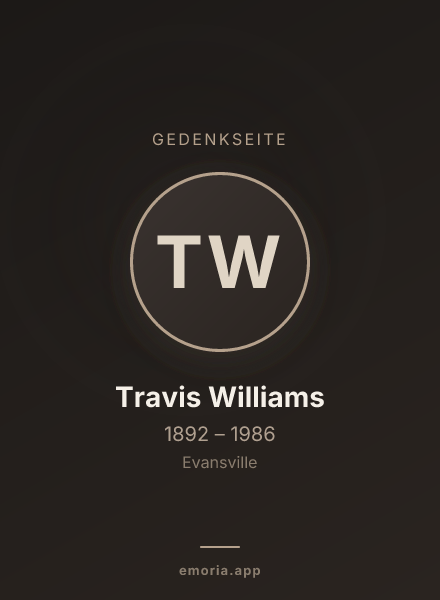 Gedenkportrait von Travis Williams