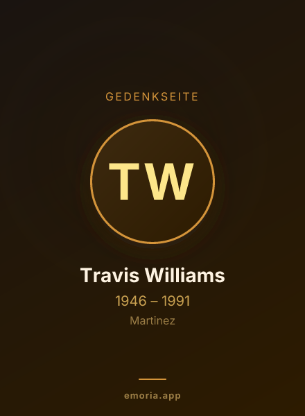 Gedenkportrait von Travis Williams