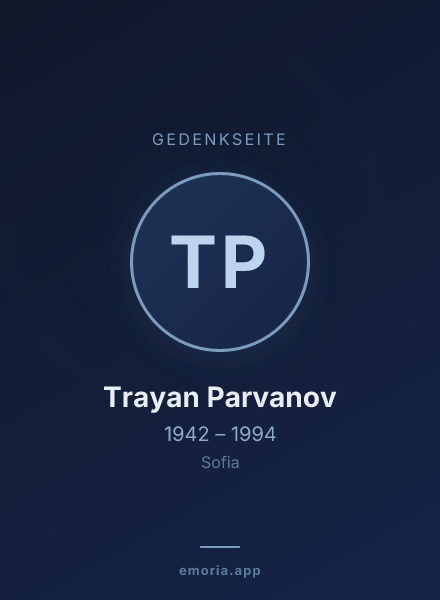 Gedenkportrait von Trayan Parvanov