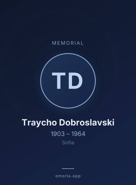 Memorial portrait of Traycho Dobroslavski