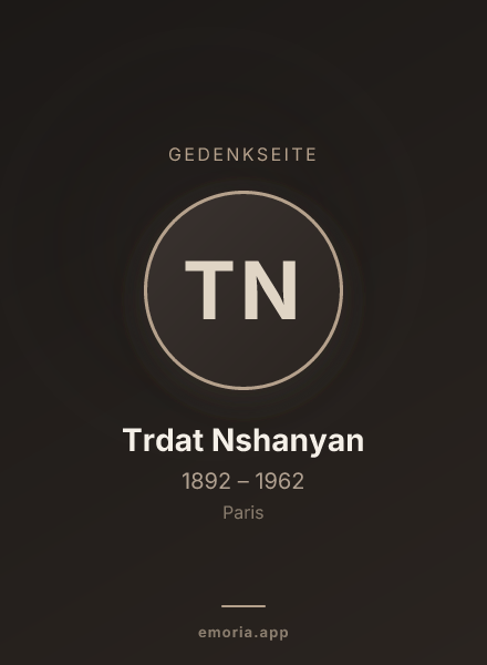 Gedenkportrait von Trdat Nshanyan
