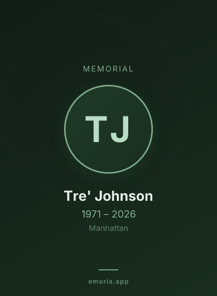 Memorial portrait of Tre' Johnson