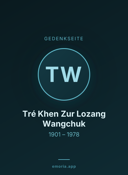 Gedenkportrait von Tré Khen Zur Lozang Wangchuk