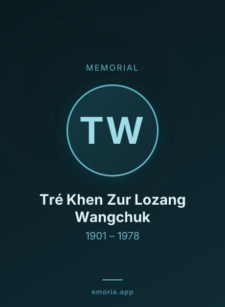 Memorial portrait of Tré Khen Zur Lozang Wangchuk