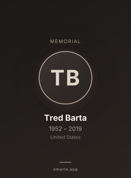 Memorial portrait of Tred Barta