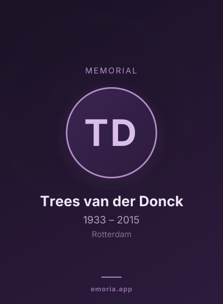 Memorial portrait of Trees van der Donck