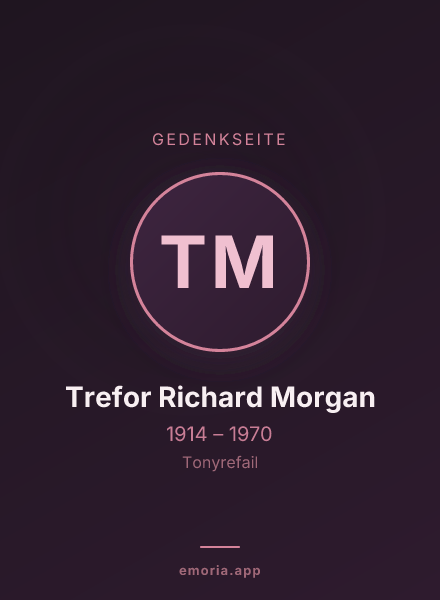 Gedenkportrait von Trefor Richard Morgan