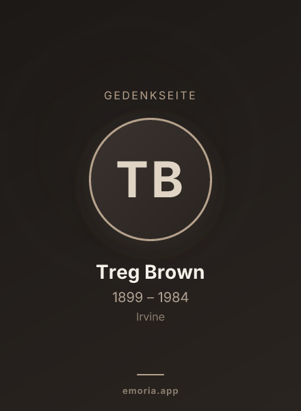Gedenkportrait von Treg Brown