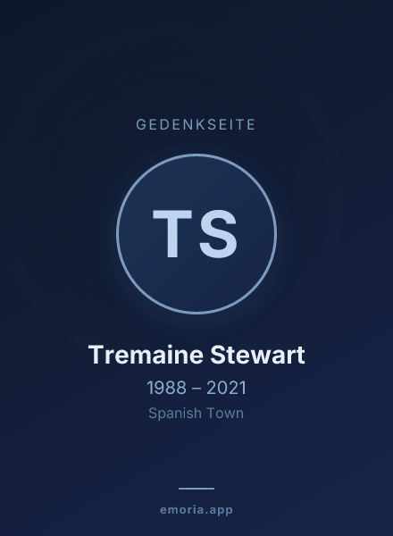 Gedenkportrait von Tremaine Stewart