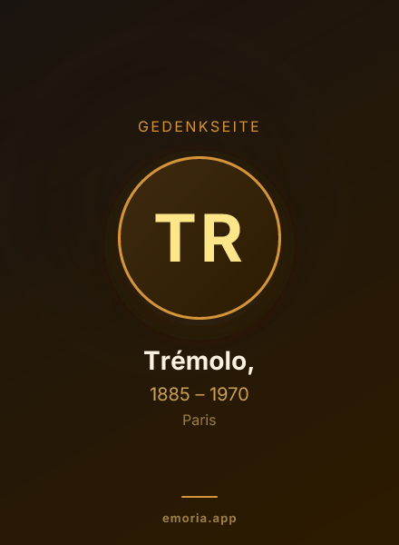 Gedenkportrait von Trémolo,