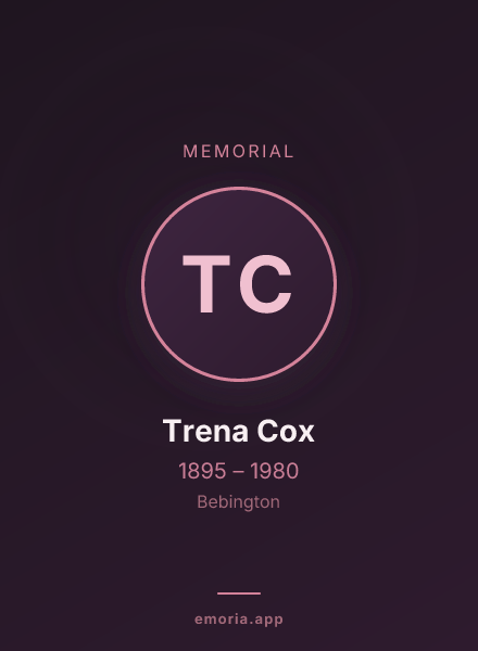 Memorial portrait of Trena Cox
