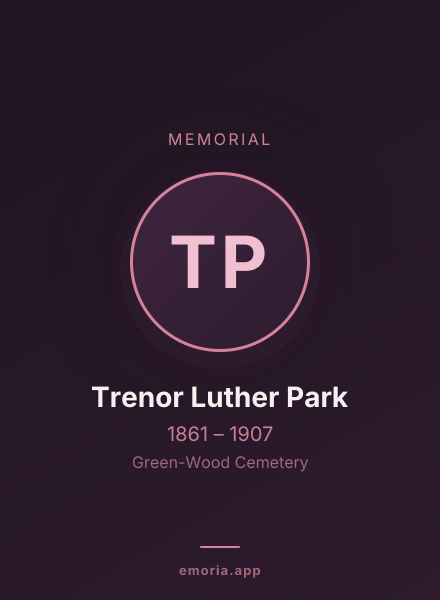 Memorial portrait of Trenor Luther Park