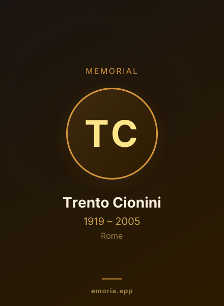 Memorial portrait of Trento Cionini